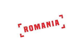 goma de sello de rumania con estilo grunge sobre fondo blanco vector