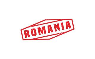 ROMANIA stamp rubber with grunge style on white background vector
