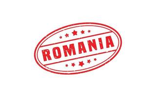 goma de sello de rumania con estilo grunge sobre fondo blanco vector