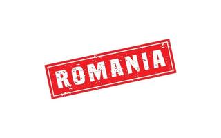 ROMANIA stamp rubber with grunge style on white background vector