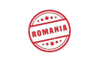 goma de sello de rumania con estilo grunge sobre fondo blanco vector