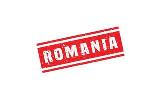 goma de sello de rumania con estilo grunge sobre fondo blanco vector