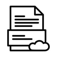 Icon Documents or files stored in the cloud computer network vector