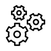 Configuration icon for setting up the system with a combination of gears vector