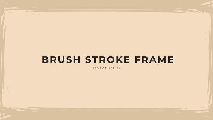 Vignette grunge frame Brush stroke vector art background border decoration