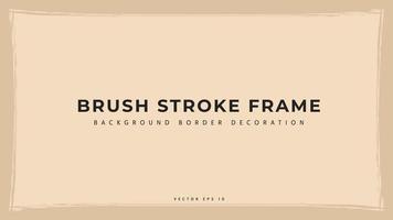 Wide Abstract grunge brush stroke frame vector art background border decoration