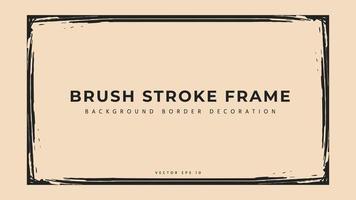rectangle frame Brush stroke vector art background border decoration