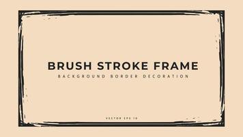 rectangle frame Brush stroke vector art background border decoration