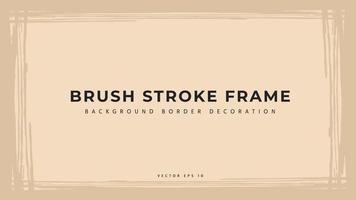 Wide Abstract brush stroke frame vector art background border decoration