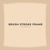 Grunge brush stroke frame background border decoration vector