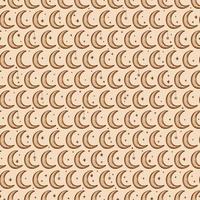 hand drawn sketch style of mystical crescent moon and stars seamless pattern background vector