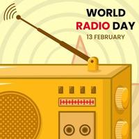 simple radio day design templete. minimal, 3d and flat concept. used for icon, symbol, sign or greeting card vector