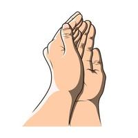 Prayer hand. Vector illustration