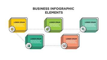 Infographics for business concept with icons and 5 options or steps. For content, diagram, flowchart, steps, parts, timeline infographics, workflow, chart. vector