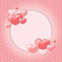 Valentines day background with Heart Shaped. vector