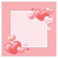 Valentines day background with Heart Shaped. vector