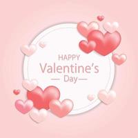 Romantic valentines day card design. vector