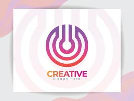 Digital Electric Minimal Company Logo Design, Creative Color With Unique Concept, Free Vector. Business Agency Company Template Design With Creative  Background. vector