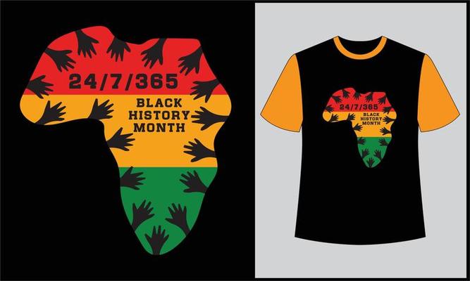 black history month illustration hand vector retro vintage t shirt design 1
