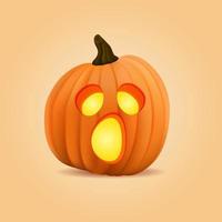 realistic halloween pumpkin collection spooky cartoon illustration vector