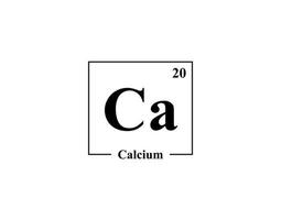 Calcium icon vector. 20 Ca Calcium vector