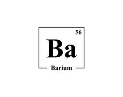 Barium icon vector. 56 Ba Barium vector