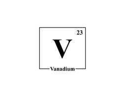 Vanadium icon vector. 23 V Vanadium vector