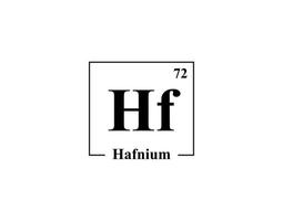 Hafnium icon vector. 72 Hf Hafnium vector