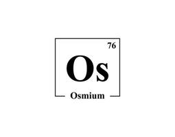 Osmium icon vector. 76 Os Osmium vector