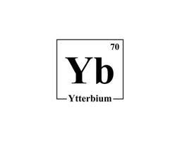 Ytterbium icon vector. 70 Yb Ytterbium vector