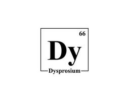 Dysprosium icon vector. 66 Dy Dysprosium vector