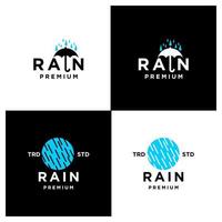 lluvia letra r logo icono diseño moderno logo set colección vector