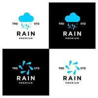 lluvia letra r logo icono diseño moderno logo set colección vector