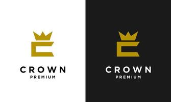 Crown letter C logo icon design vector