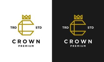 Crown letter C logo icon design vector