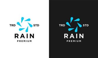 Rain Letter R Logo Icon Design Modern Logo vector