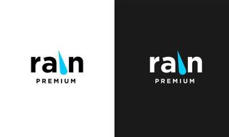 Rain Letter R Logo Icon Design Modern Logo vector