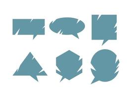 Set of speech bubble collection template design vector