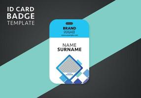 Corporate id card. Professional employee identity badge. design template vector