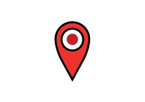 location map icon vector on a white background