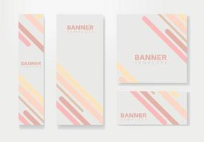 Web banner template design set layout with photo and text space. vector