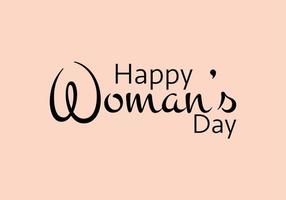 Women Day greeting card text calligraphy hand lettering for 8 March Woman holiday,illustration EPS10. vector