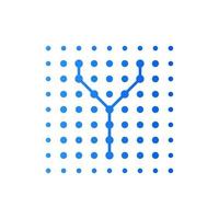 Initial Y Dots Square Logo vector