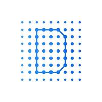 Initial D Dots Square Logo vector
