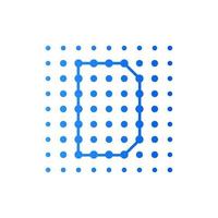 Initial D Dots Square Logo vector