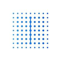 Initial I Dots Square Logo vector