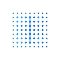 Initial I Dots Square Logo vector