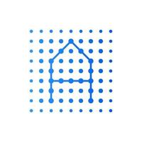 Initial A Dots Square Logo vector