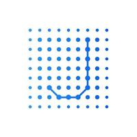 Initial J Dots Square Logo vector