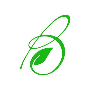 logotipo inicial de la hoja b vector